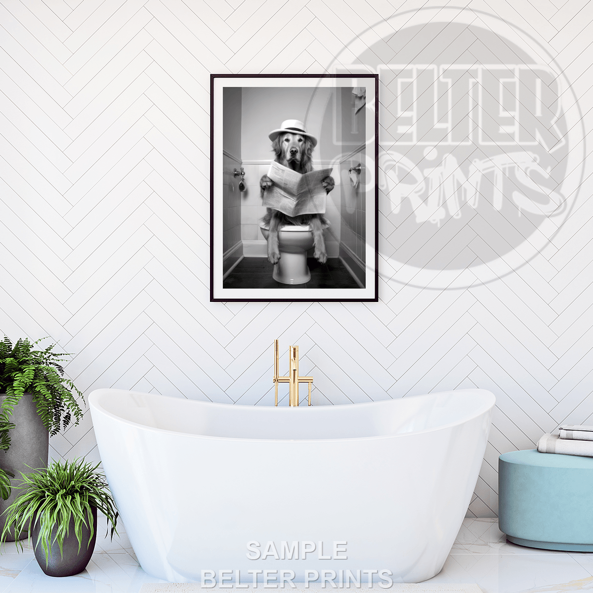 golden-retriever-on-toilet-wall-art-print-funny
