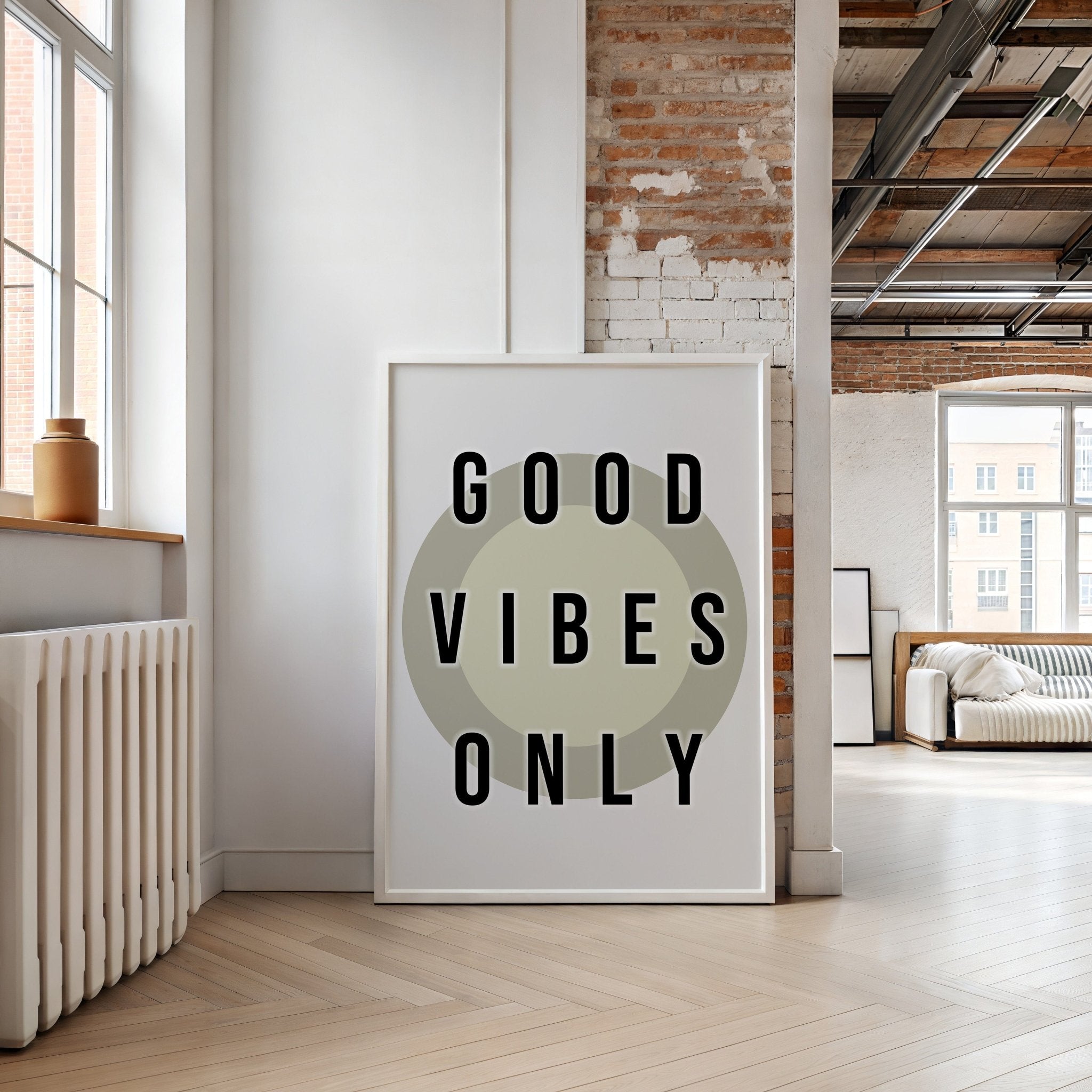 Good Vibes Only | Minimalist Typography Art Print