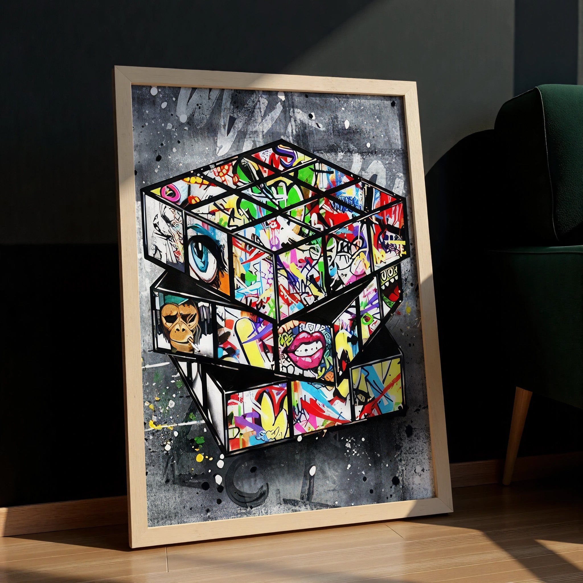 edgy-banksy-inspired-rubiks-cube-wall-art-print