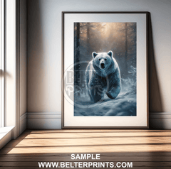 grizzly-in-snow-white-bear-wall-art-print-poster