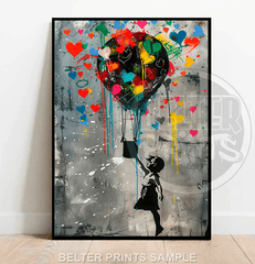 colourful graffiti banksy wall art
