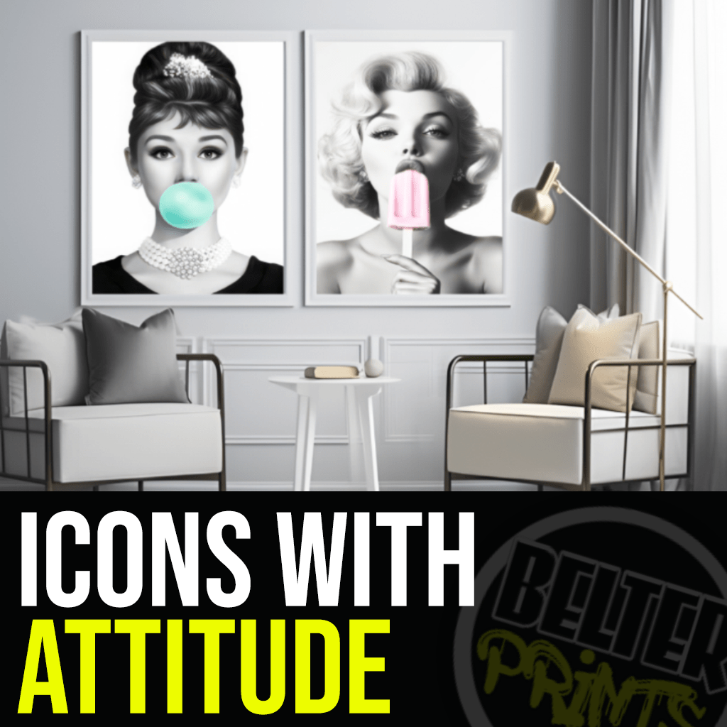 Hepburn X Marilyn | Iconic Hollywood Duo Wall Art 2-Print Bundle