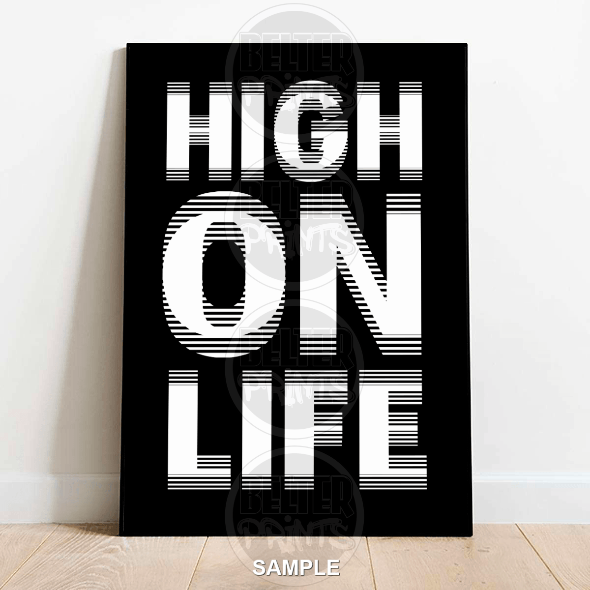 high-on-life-illusion-typography-wall-art-print