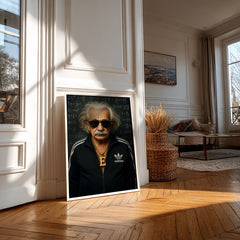 Einstein Street Genuis | Funny Urban Scientist Wall Art Print