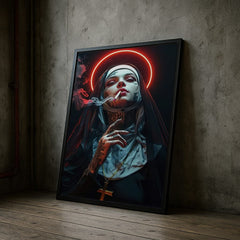 Holy Smoke | Tattooed Nun Rebellion Art Print - Print