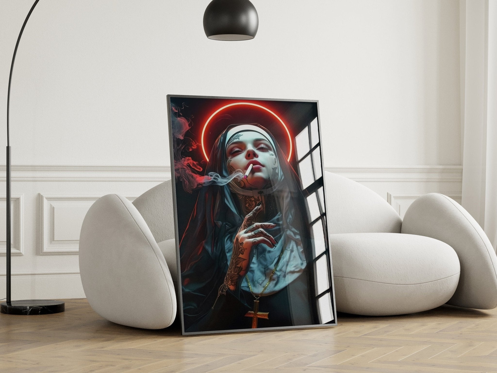 Holy Smoke | Tattooed Nun Rebellion Art Print - Print