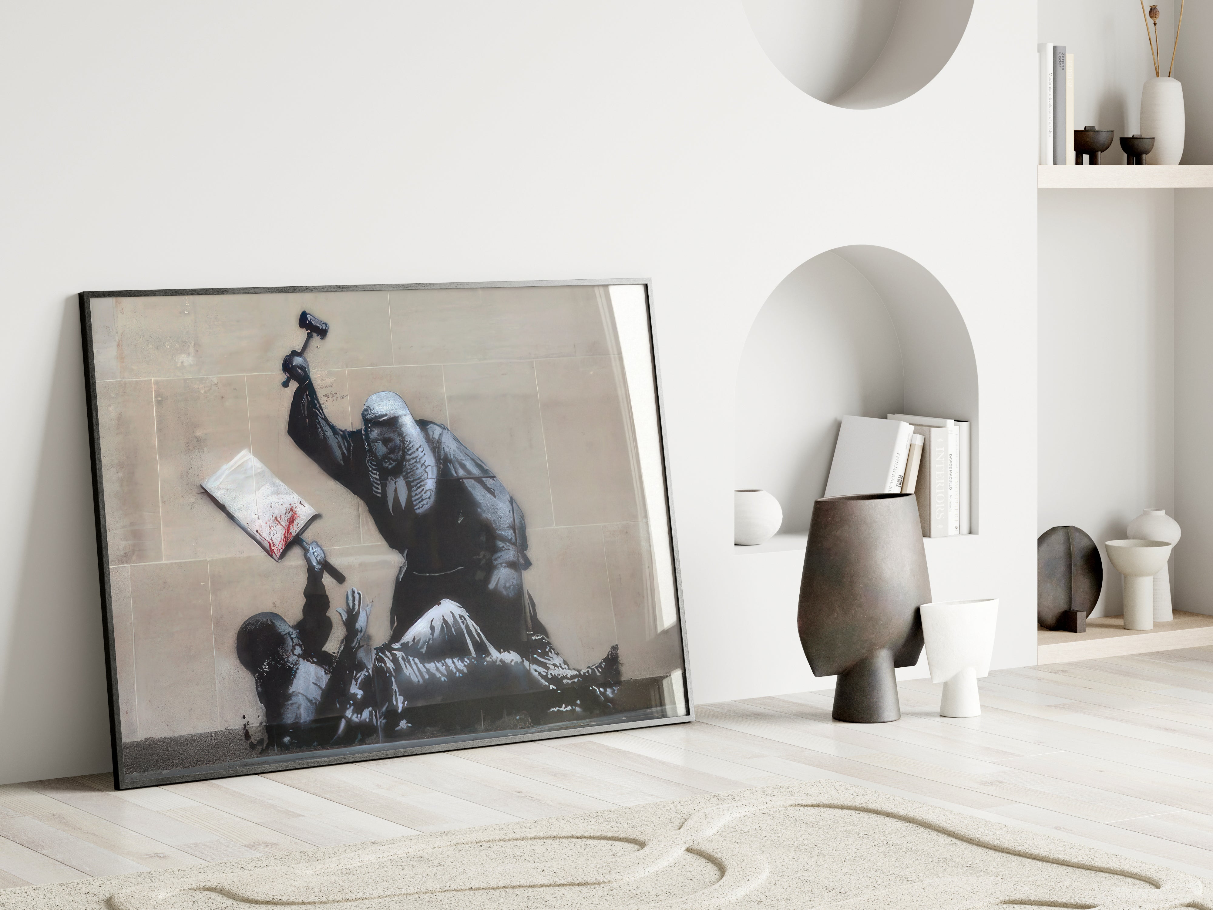 The Hammer Falls | Banksy Court Wall Art Print
