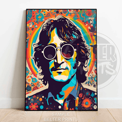 john lennon pop art print psychedelic music