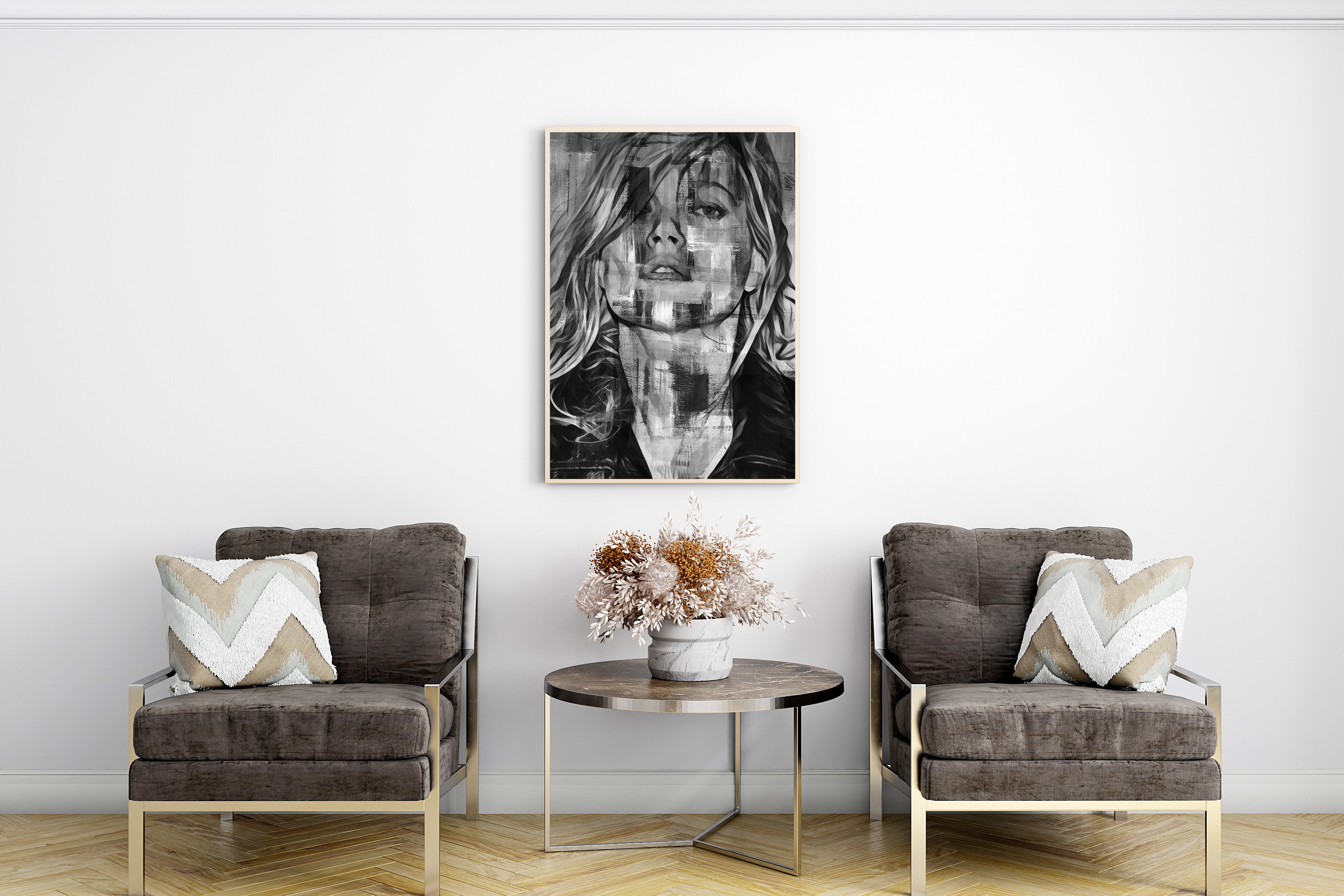 kate-moss-black-and-white-wall-art-print