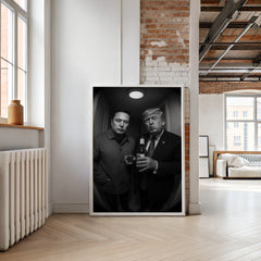 Putin & Kim Elon & Trump | Door Cam Satirical 2-Print Bundle