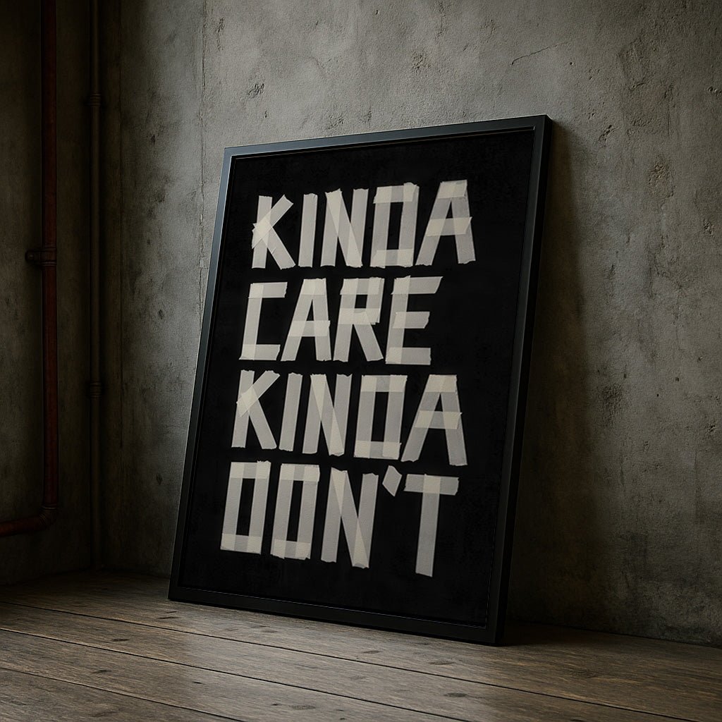 Kinda Care Kinda Don't | Decorative Typography Art Print