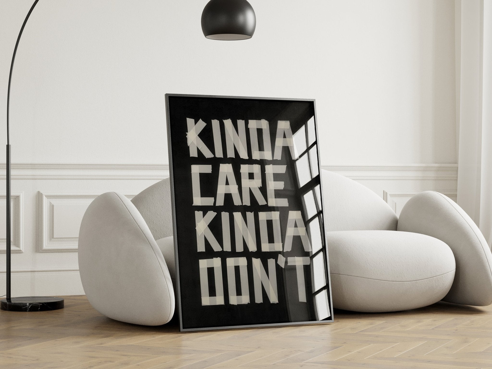 Kinda Care Kinda Don't | Decorative Typography Art Print