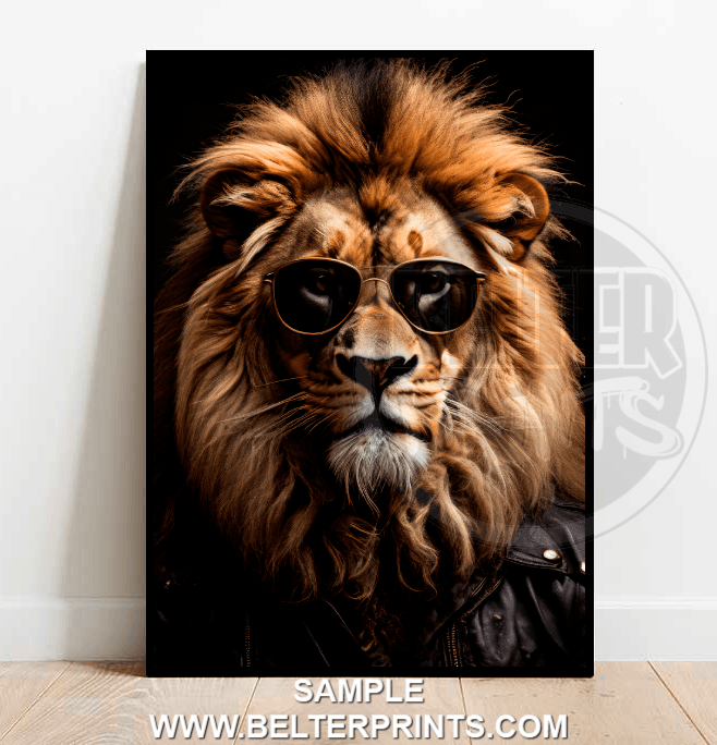 leo-lux-cool-lion-in-sunglasses-wall-art-print