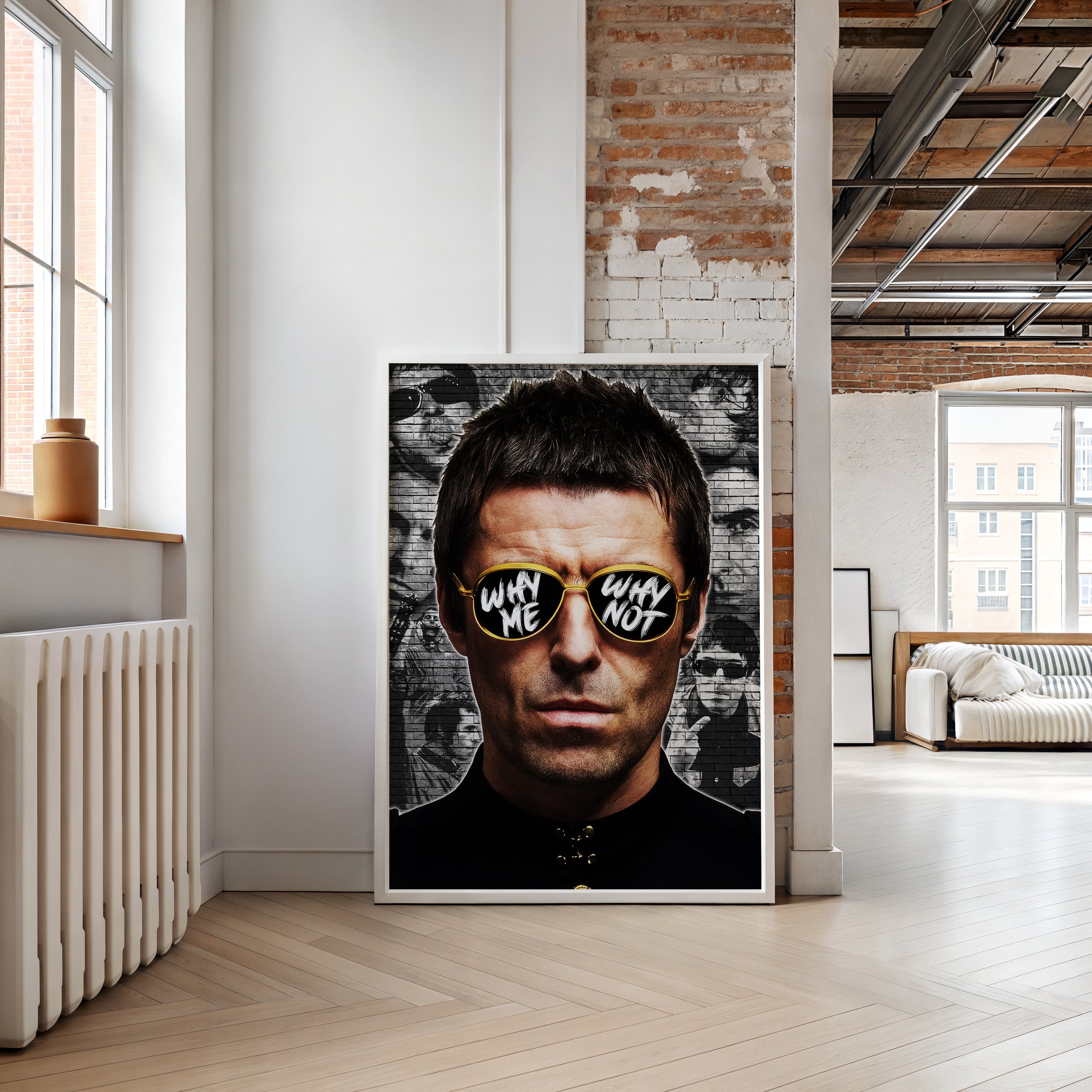liam gallagher wall art belter prints brit pop music lover print
