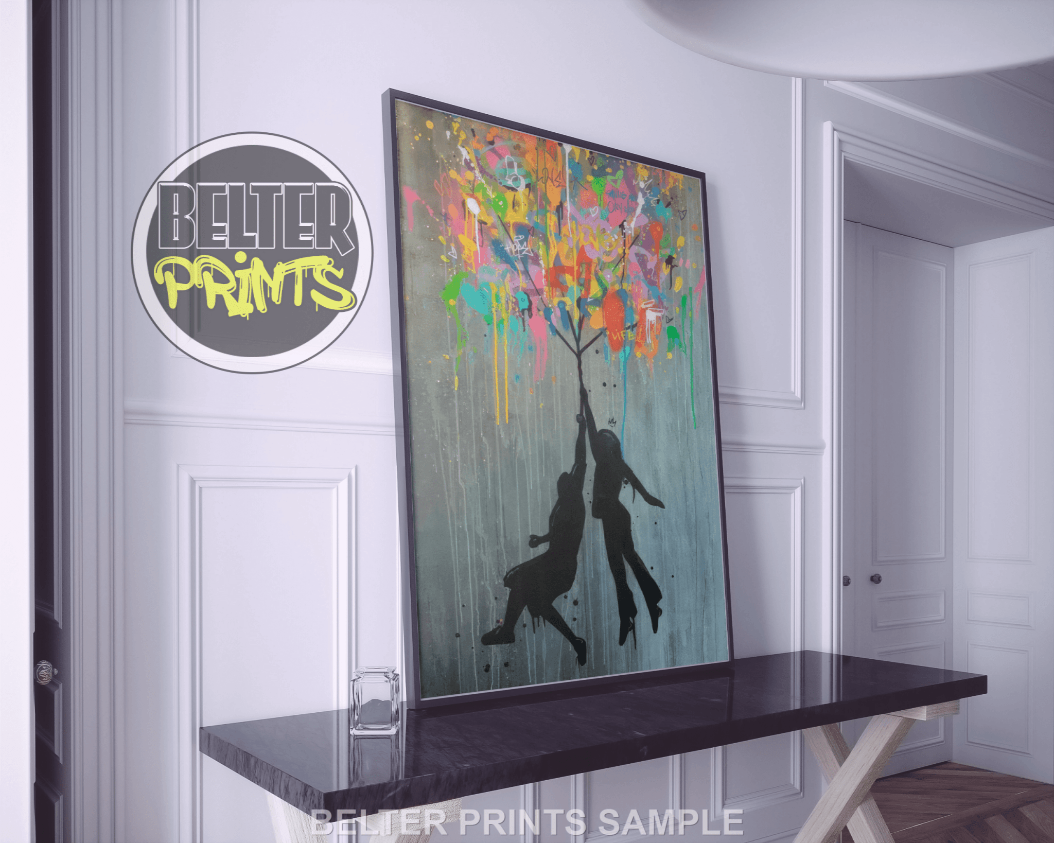 Lifted By Colour | Banksy-Inspired | Urban Street Wall Art Print