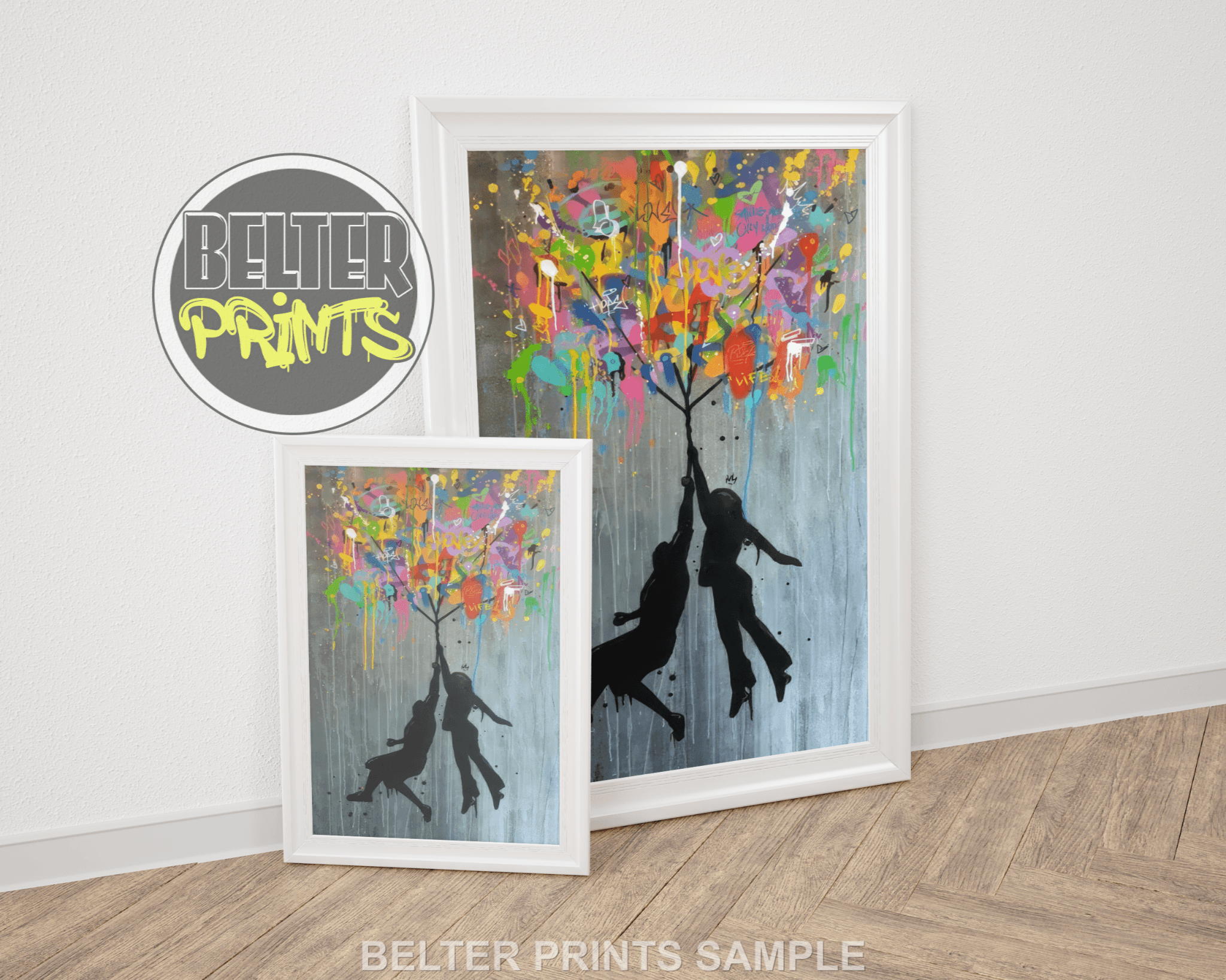 Lifted By Colour | Banksy-Inspired | Urban Street Wall Art Print