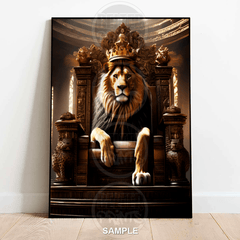 lion-on-throne-wall-art-print-king