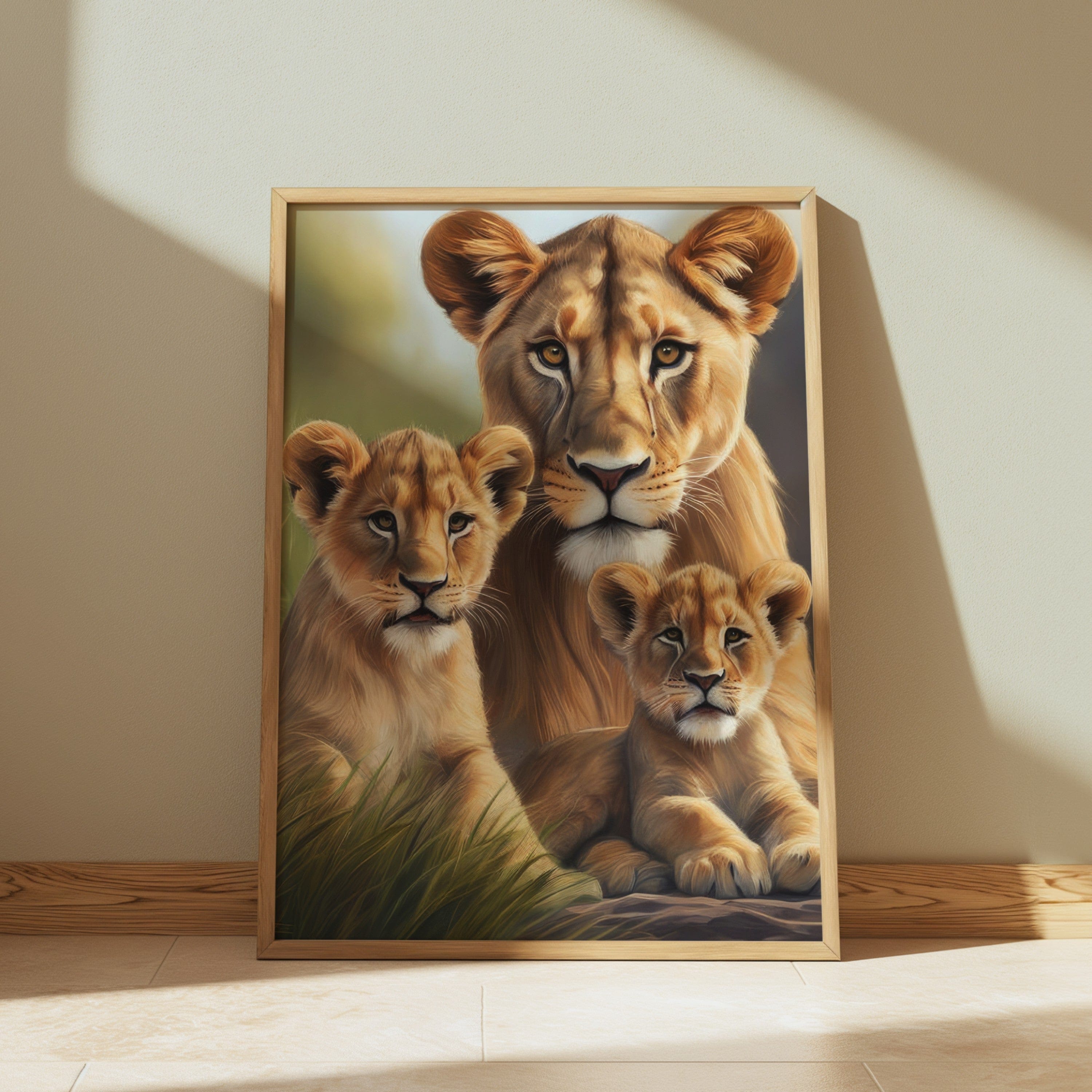 lioness-and-cubs-wall-decor-print-belter-prints