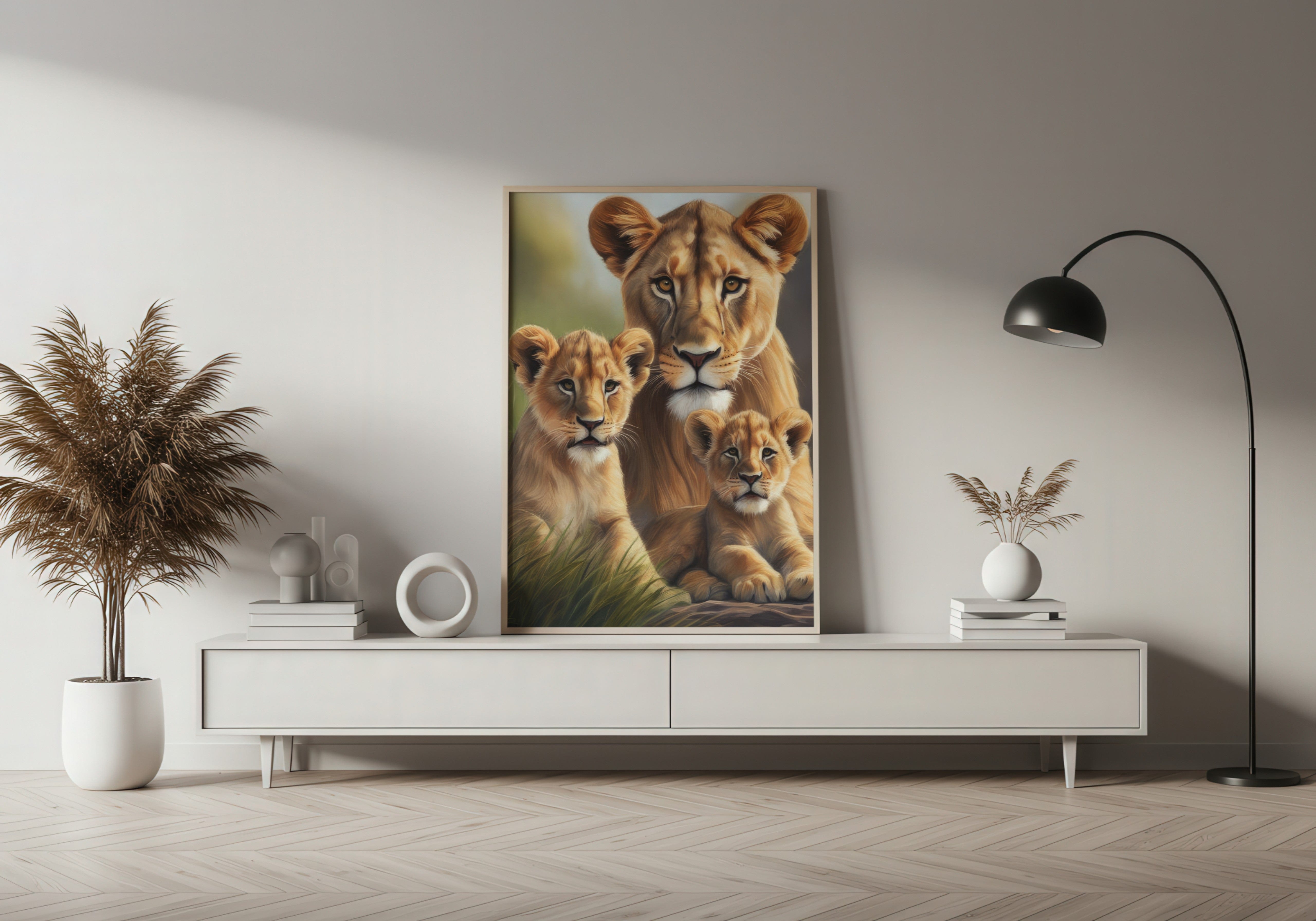lioness-family-animal-wall-print-belter-prints