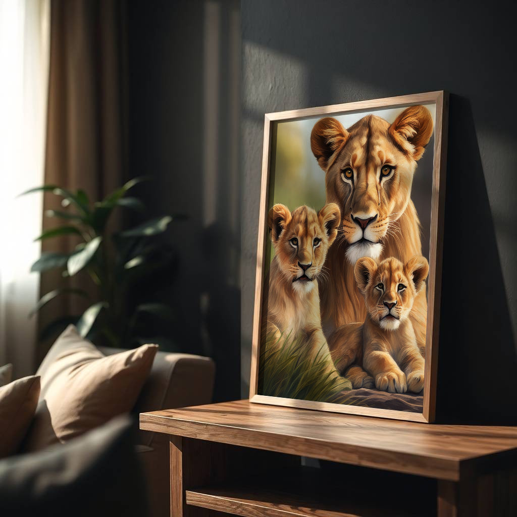 lioness-wall-art-print-with-cubs-belter-prints