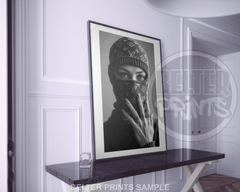 louis-vuitton-balaclava-woman-black-white-wall-art-print-poster