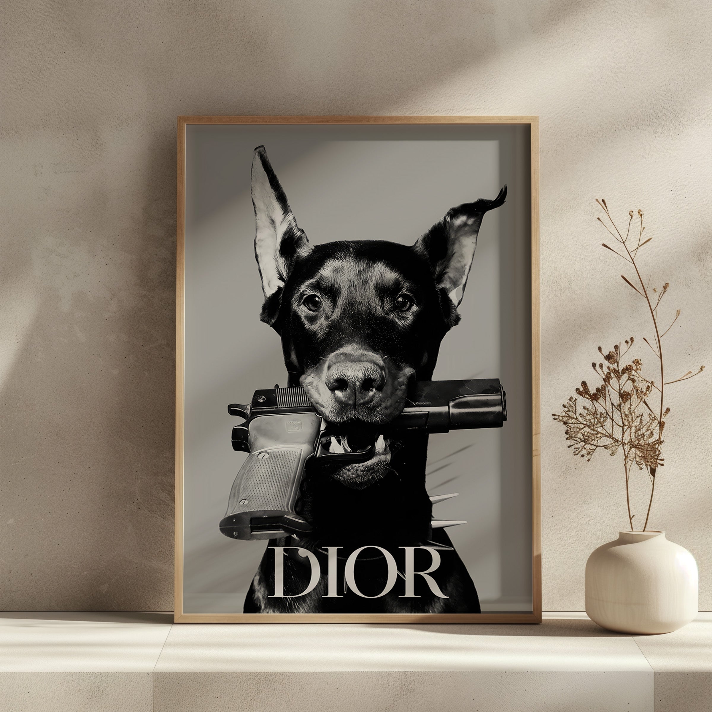 luxury-dog-art-dior-wall-art-print
