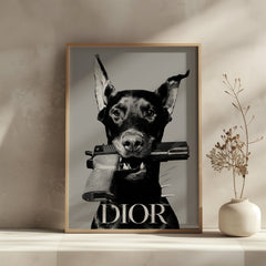 luxury-dog-art-dior-wall-art-print