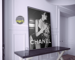  luxury fashion print, chanel panther wall art, haute couture wall print