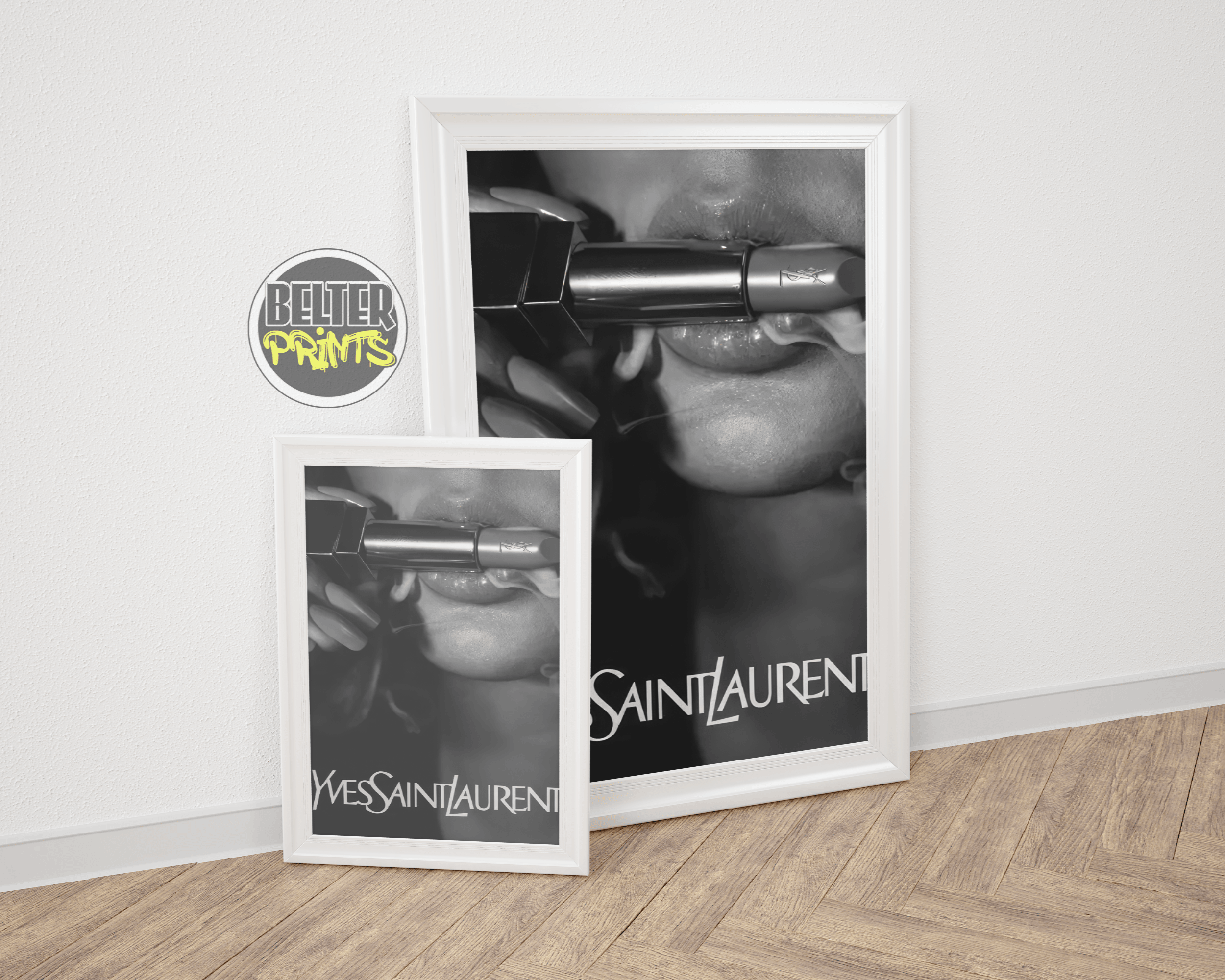  luxury fashion wall art, bold lipstick wall print