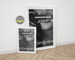  luxury fashion wall art, bold lipstick wall print