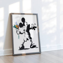 flower-riot-mickey-pop-art-street-art-poster-framed