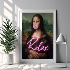 Mona Lisa | Relax Quirky Wall Art Print - Print