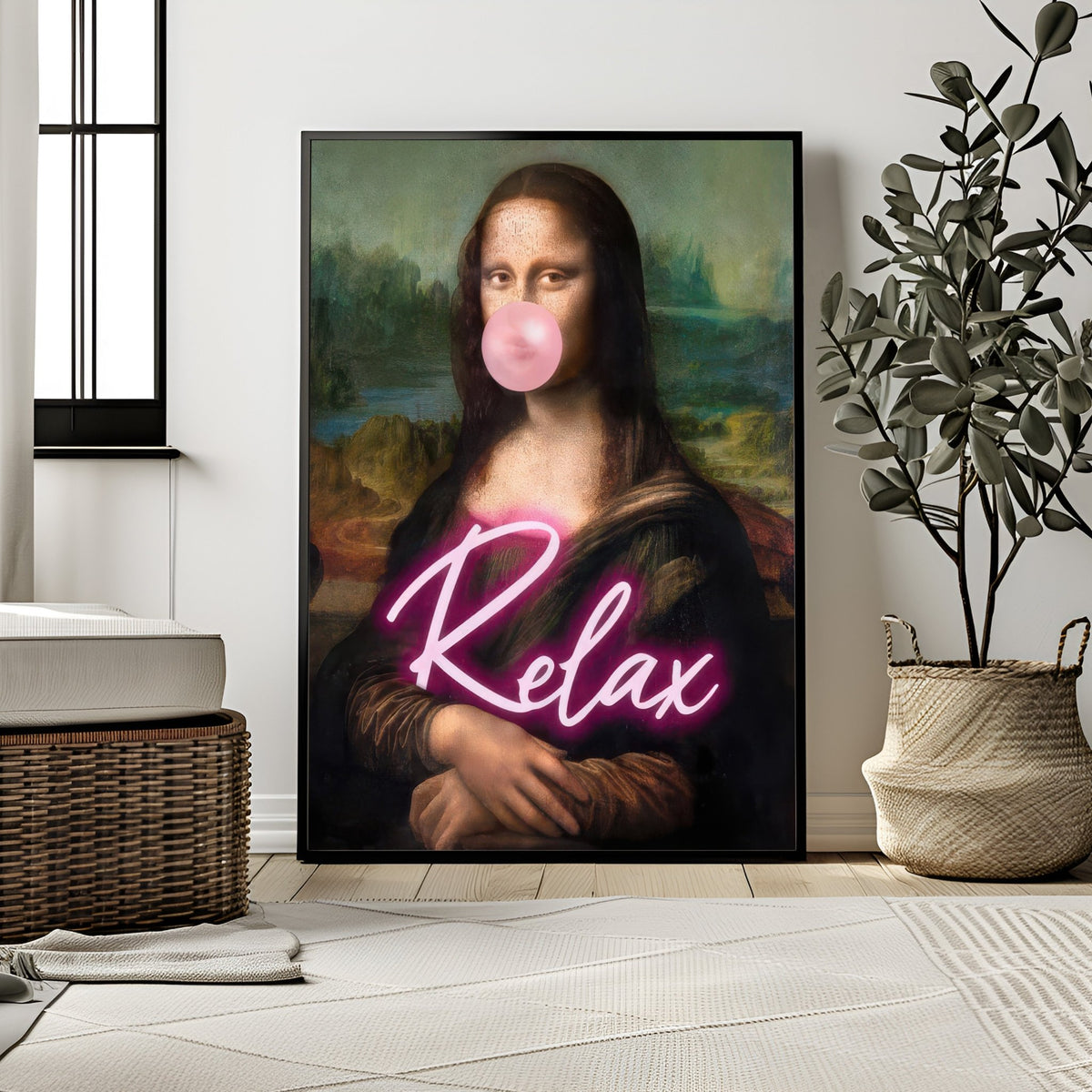 Mona Lisa | Relax Quirky Wall Art Print - Print