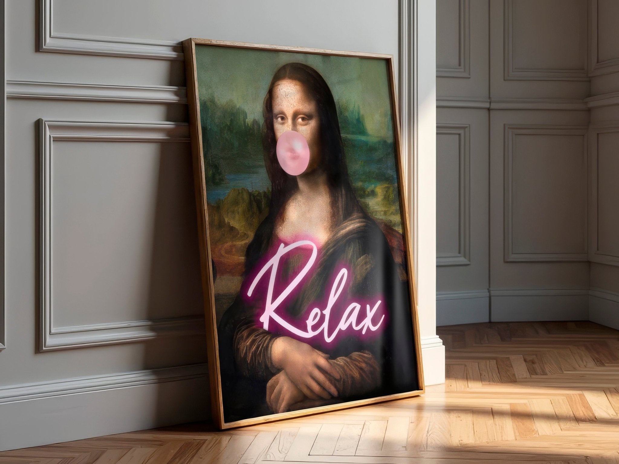 Mona Lisa | Relax Quirky Wall Art Print - Print