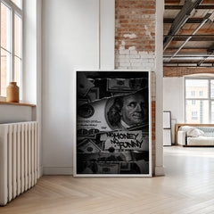 No Money No Funny | Graffiti Dollar Wall Art Print