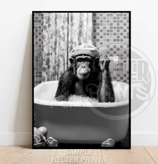 monkey-in-the-bath-print