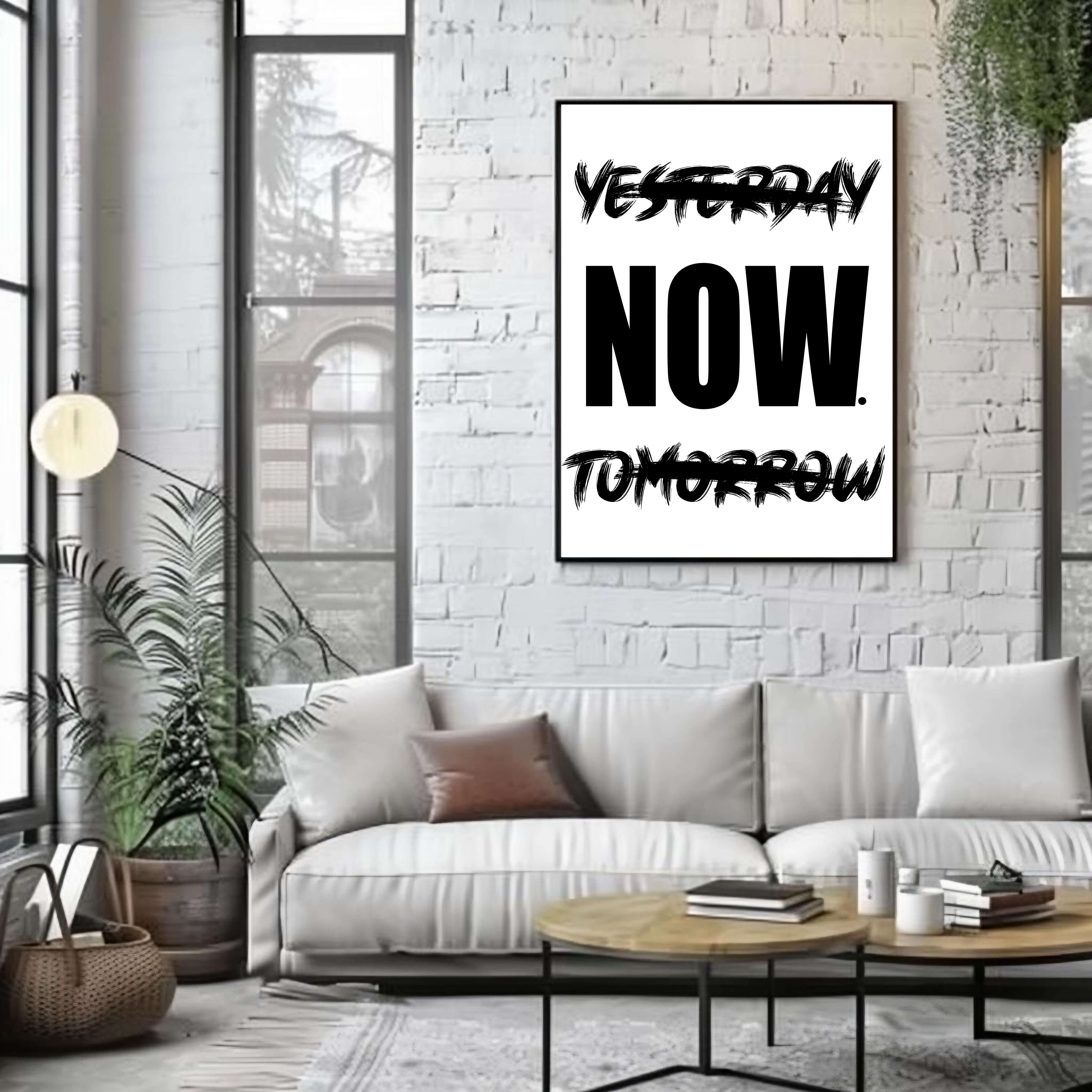 motivational-now-quote-poster-modern-wall-art-print