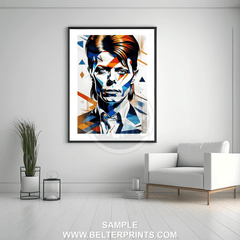 music icon artwork, rebel pop art design, modern star man poster