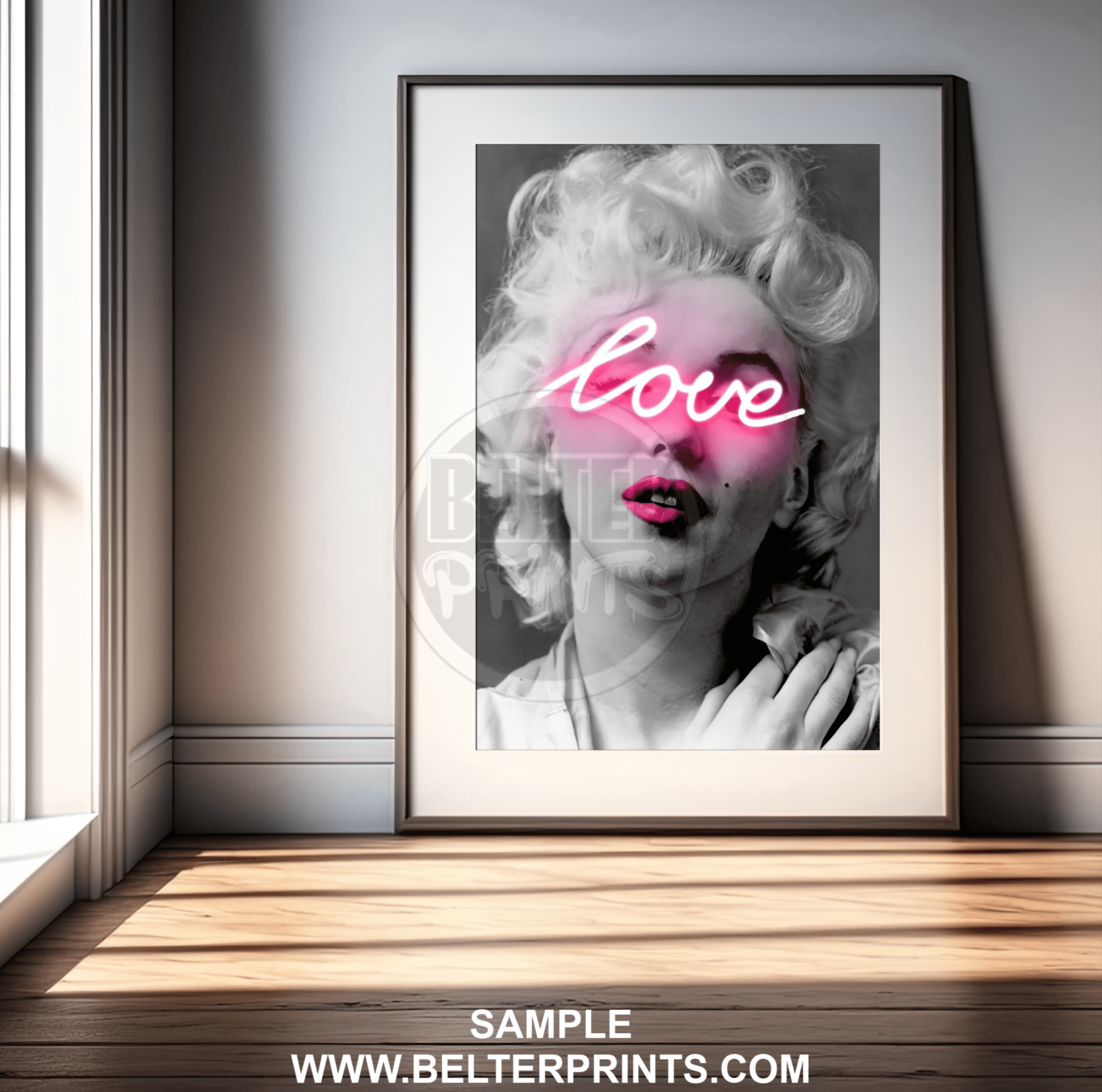 neon pink Marilyn Monroe art