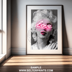  neon pink Marilyn Monroe art