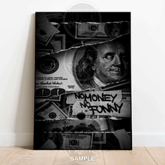 No Money No Funny | Graffiti Dollar Wall Art Print - Print