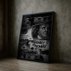 No Money No Funny | Graffiti Dollar Wall Art Print - Print