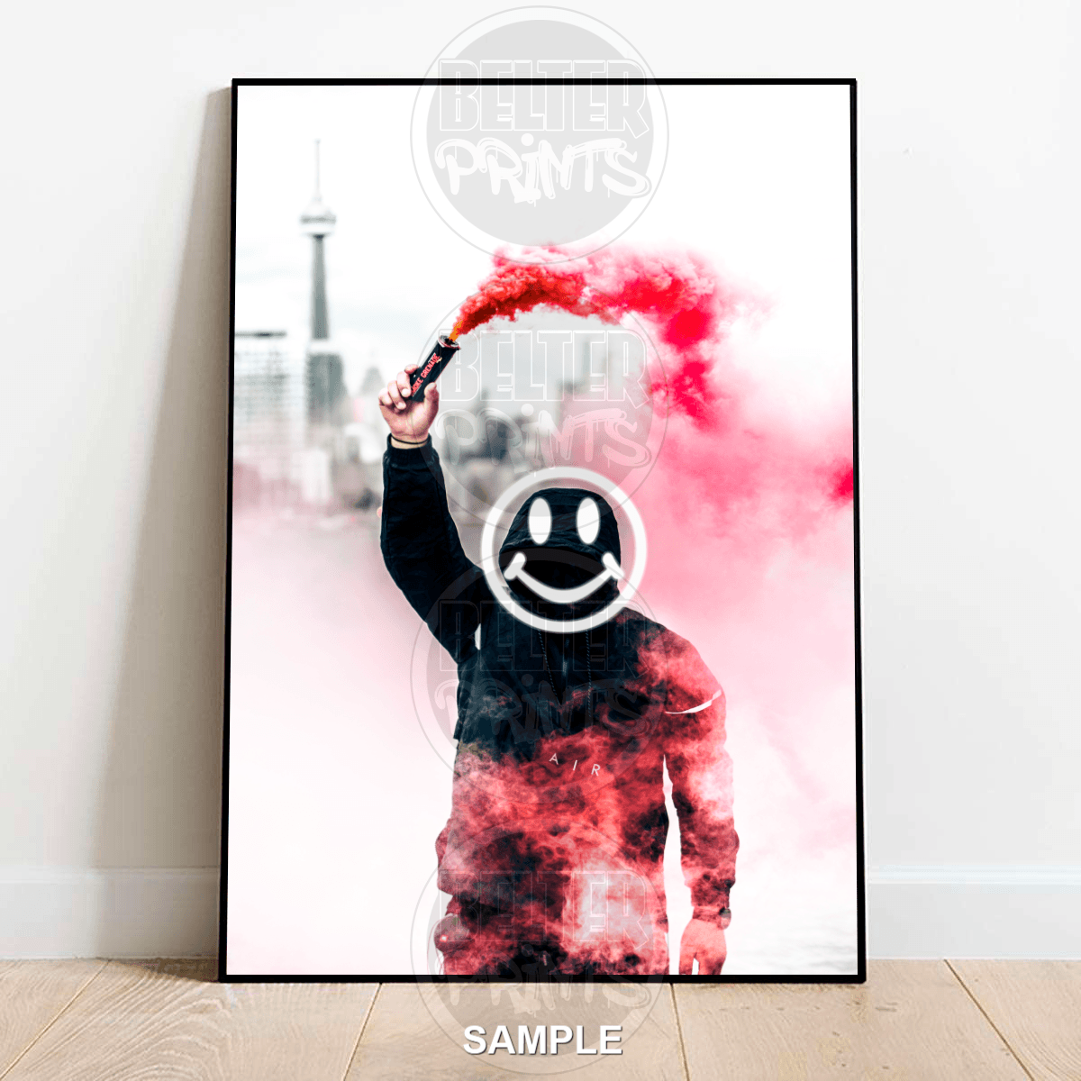 notorious-smile-hooligan-red-flare-wall-art-print