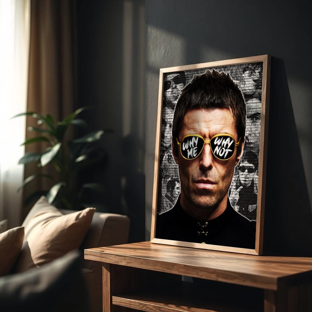 oasis liam gallagher britpop wall art print