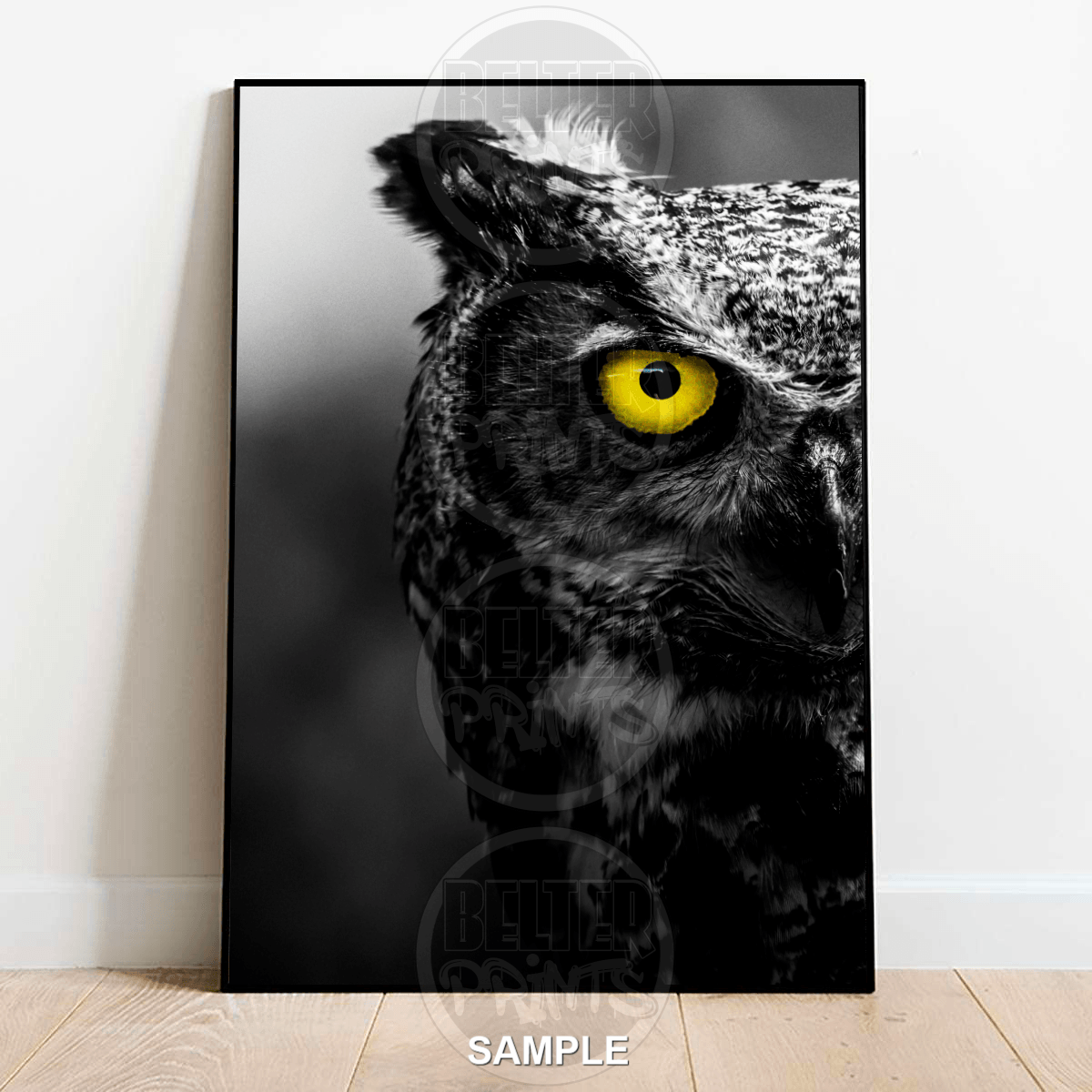 owl-portrait-colour-black-white-wall-art-print-poster