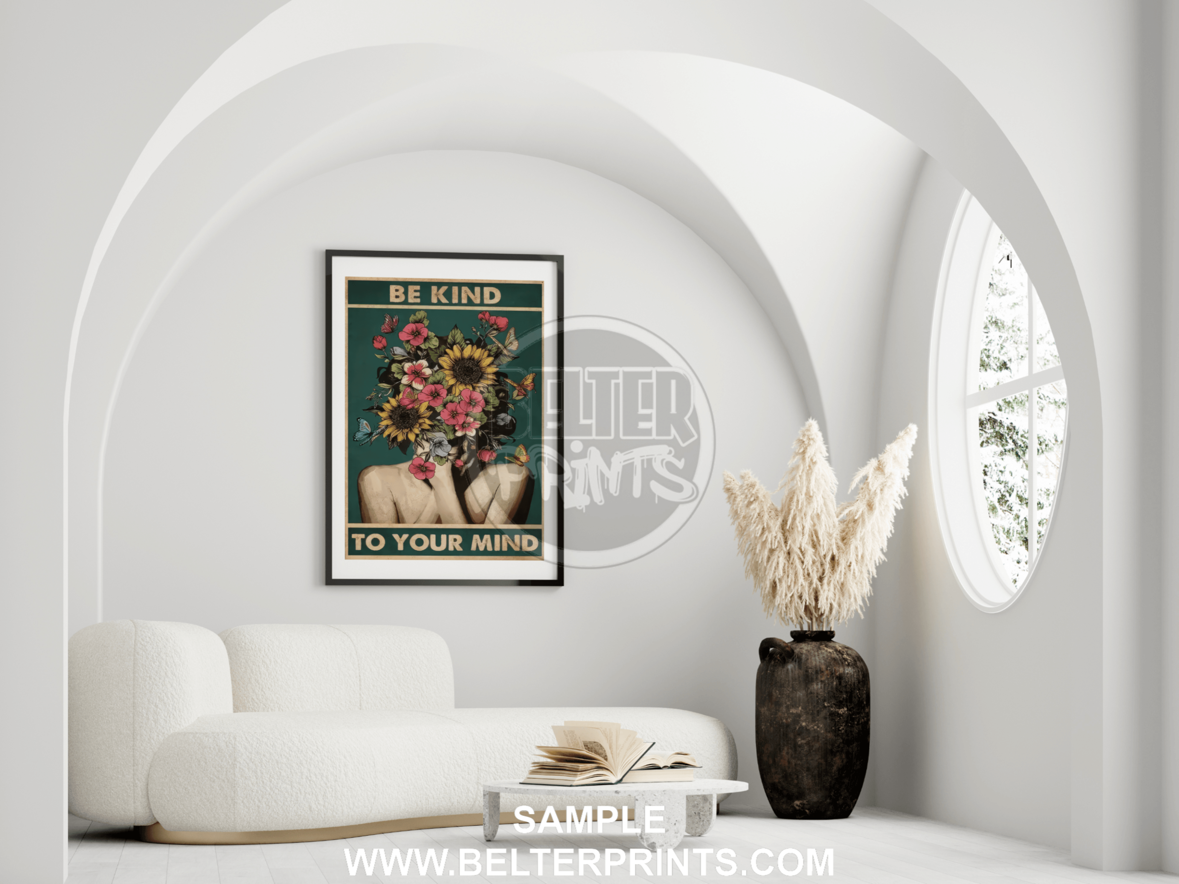 poster-be-kind-to-your-mind-mental-health-wall-art-print