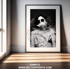 poster-smoke-show-woman-sunglasses-black-white-wall-art-print