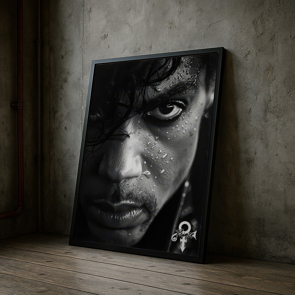 Prince Portrait Wall Art | Iconic Black & White Portrait Print