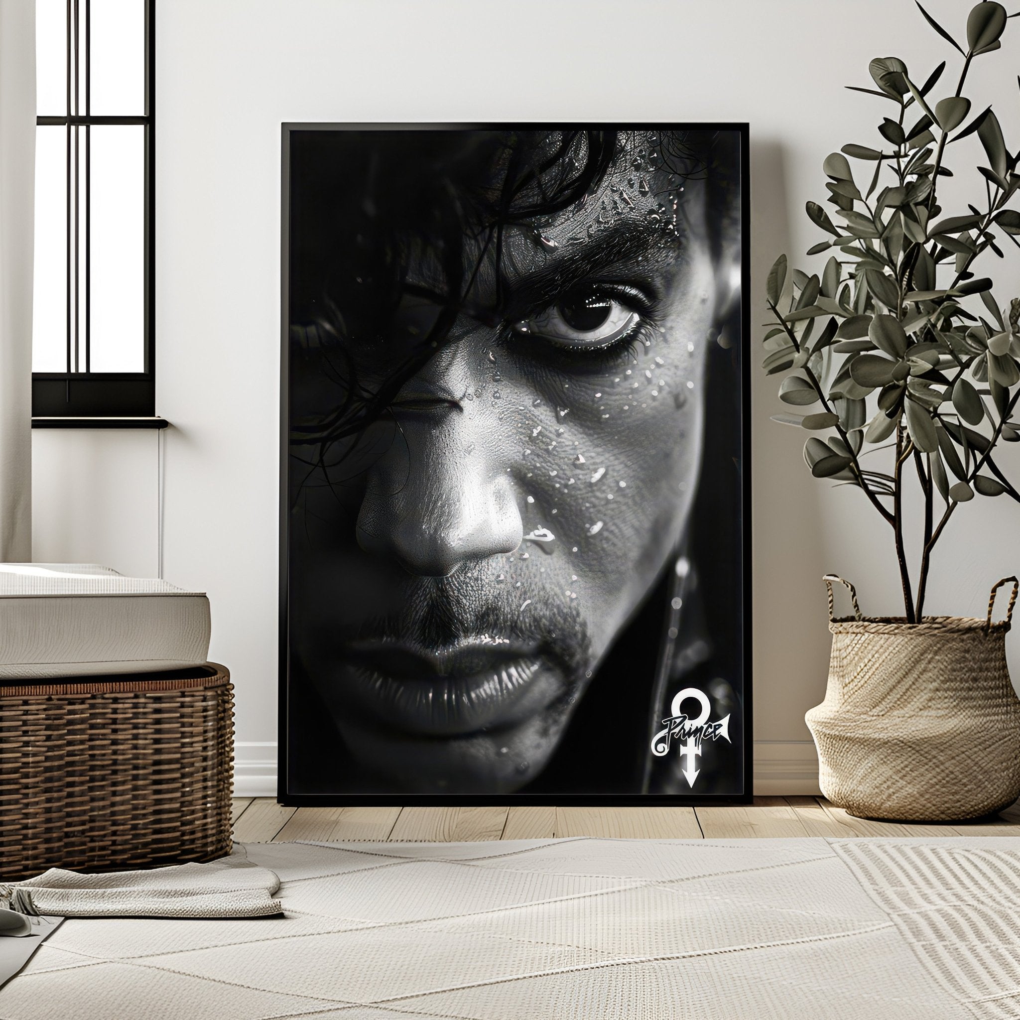 Prince Portrait Wall Art | Iconic Black & White Portrait Print