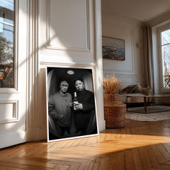 Putin & Kim Jong Un | Satire Doorbell Cam Wall Art Print - Print